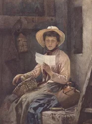 Kærlighedsbrevet, 1886 (wc)