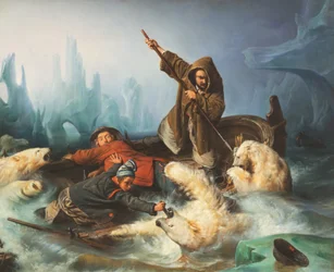 Isbjørnekamp, 1839.