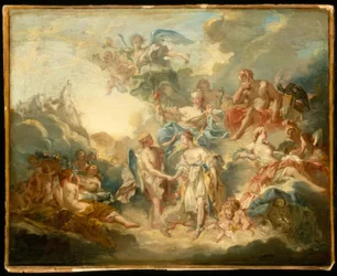 F.Boucher, Amor og Psykes bryllup / maleri, 1700-tallet