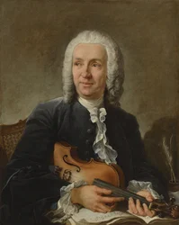 Portræt af komponisten Francesco Geminiani 1687-1762, ca. 1745