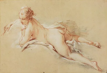 Liggende nøgenfigur