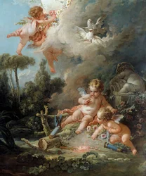 Englen, detalje: Kærlighedens mål, 1758. 2,58 x 1,67 m. Paris