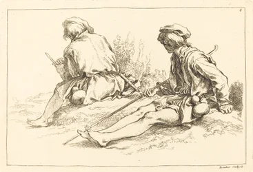 Siddende hyrde drenge