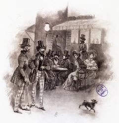 Illustration af "" Profile of grisette""" ny tilhørende Receuil "" Mimi de Pinson"" af Alfred de Musset