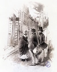 Illustration af "" Profile of grisette""" ny tilhørende Receuil "" Mimi de Pinson"" af Alfred de Musset