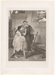 Blind Ødipus ledet af Antigone