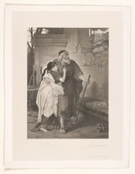 Blind Ødipus ledet af Antigone