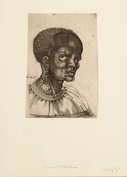 En sort mand i trekvartprofil, 1522.