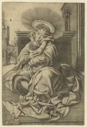 Madonna og barn i en domstol