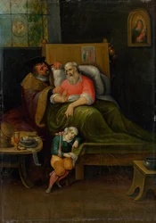 At besøge de syge syv barmhjertighedsværker, ca. 1620.