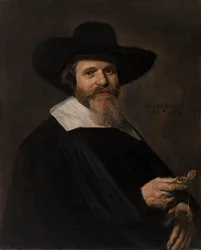 Portræt af en mand, der holder et ur