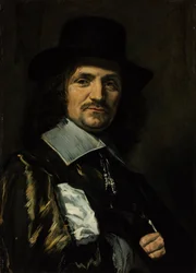 Portræt af maleren Jan Asselijn (Asselijn eller Asselin) (1610-1652) - Maleri af Frans I Hals (1581-1666) - 1650
