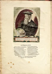 Portræt af Gerardus Mercator 1512-1594 i en alder af 62