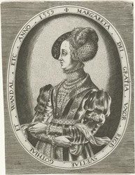 Portræt af dronning Margaretha Leijonhufvud af Sverige Portrætter af konger, dronninger, prinser og prinsesser (serietitel)