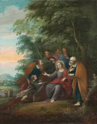 Scener fra Kristi liv og hans lære (olie på panel)