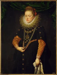 Ærkehertuginde Konstanze, dronning af Polen, datter af ærkehertug Karl II Habsburg (olie på lærred)