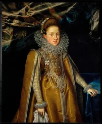 Ærkehertuginde Maria Magdalena, datter af den habsburgske ærkehertug Karl II af Steiermark (olie på lærred)