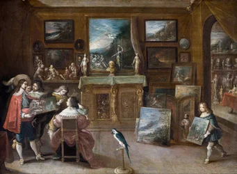 Et besøg hos kunsthandleren, ca. 1625 (olie på kobber)