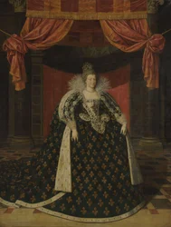 Portræt af Marie de Médicis (1575-1642), dronning af Frankrig, i statskåbe