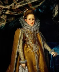 Portræt af ærkehertuginde Maria Maddalena af Østrig 1587-1631, storhertuginde af Toscana, ca 1604
