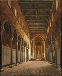Interiør af Monreale-katedralen Santa Maria Nuova