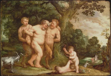 The Drunken Silenus (olie på panel)