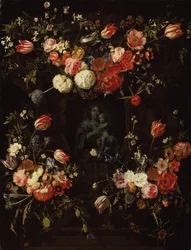 Madonna omgivet af blomster, 1662