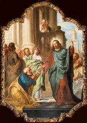 Sognekirke (Sognekirken Vor Frue). Interiør. maleri. Frans Ykens.