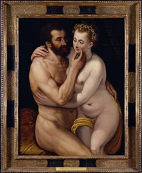 Mars og Venus. Maleri af Frans Floris lysken (Frans I af Vrient eller Vriendt