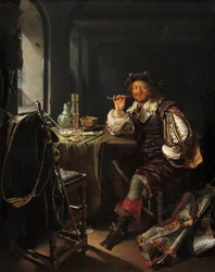 En soldat, der ryger pibe