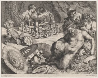 Bacchus og den berusede Silenus, 1640-60.