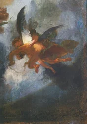 Engle, detalje fra Allegori om jesuitternes mission til hele verden, af Franz Anton Maulbertsch (1724-1796). Tyskland