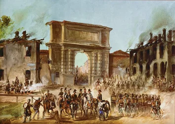 Feltmarskal Radetzky foran Porta Romana i Milano