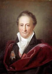 Portræt af Johann Wolfgang Goethe (1749 - 1832), tysk forfatter. Maleri af Franz Van Kugelgen (1772-1820)