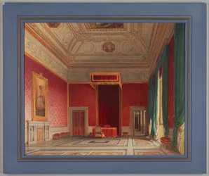 Tegning, Sala del Thorvaldsen, Rom, 1845