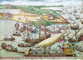 Belejringen af Tunis eller La Goulette af Charles V i 1535