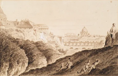 Hofburg med voldgrav, borgport og bro
