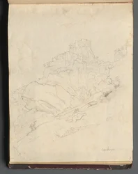 Album med udsigt over Rom og omgivelser, Landskabsstudier, side 14a: "Cervera"