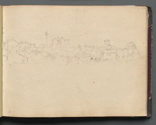 Album med udsigt over Rom og omgivelser, landskabsundersøgelser, side 16A: Roman View.
