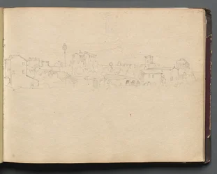 Wryneck (caAlbum med udsigt over Rom og omgivelser, Landskabsstudier, side 16a: Roman Viewolour litho)