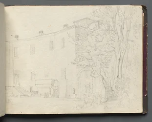 Album med udsigt over Rom og omgivelser, Landskabsstudier, side 31a: Romersk arkitekturstudie.