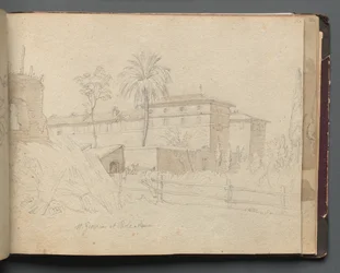 Album med udsigt over Rom og Omegn, Landskabsstudier, side 38a: :St. Giovanni og Paolo....