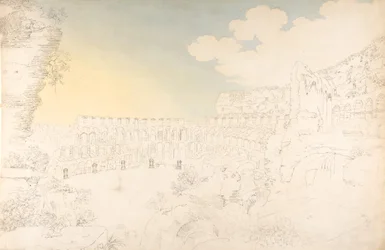 Indre udsigt over Colosseum, slutningen af det 18.-begyndelsen af det 19. århundrede.