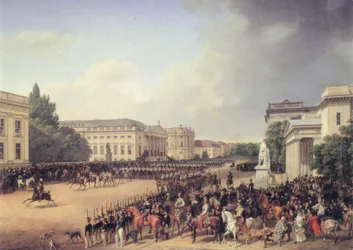 Tysk: Parade på Opernplatz i Berlin Parade på Opernplatz