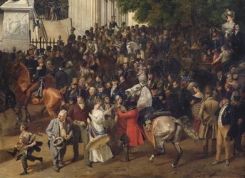 Tysk: Parade på Opernplatz i Berlin i 1822 (detalje) Parade på Opernplatz i Berlin i 1822 (detalje)