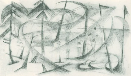 Franz Marc - Skitsebog fra marken - Blad 35