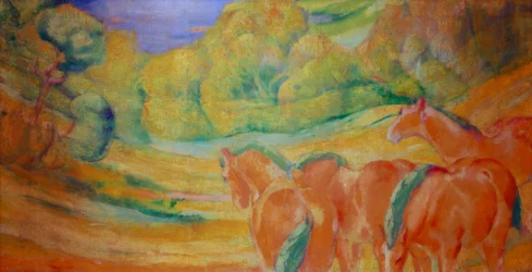 Great Landscape I (Landskab med røde heste)