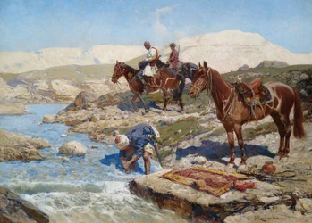 Cherkessian Horseman krydser floden