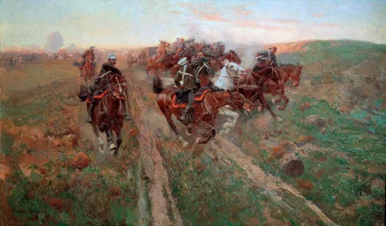 Scene fra slaget ved Kuryuk-Dara i juli 1854, 1900.