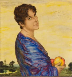 Portræt af kunstnerens hustru, ca. 1914.
